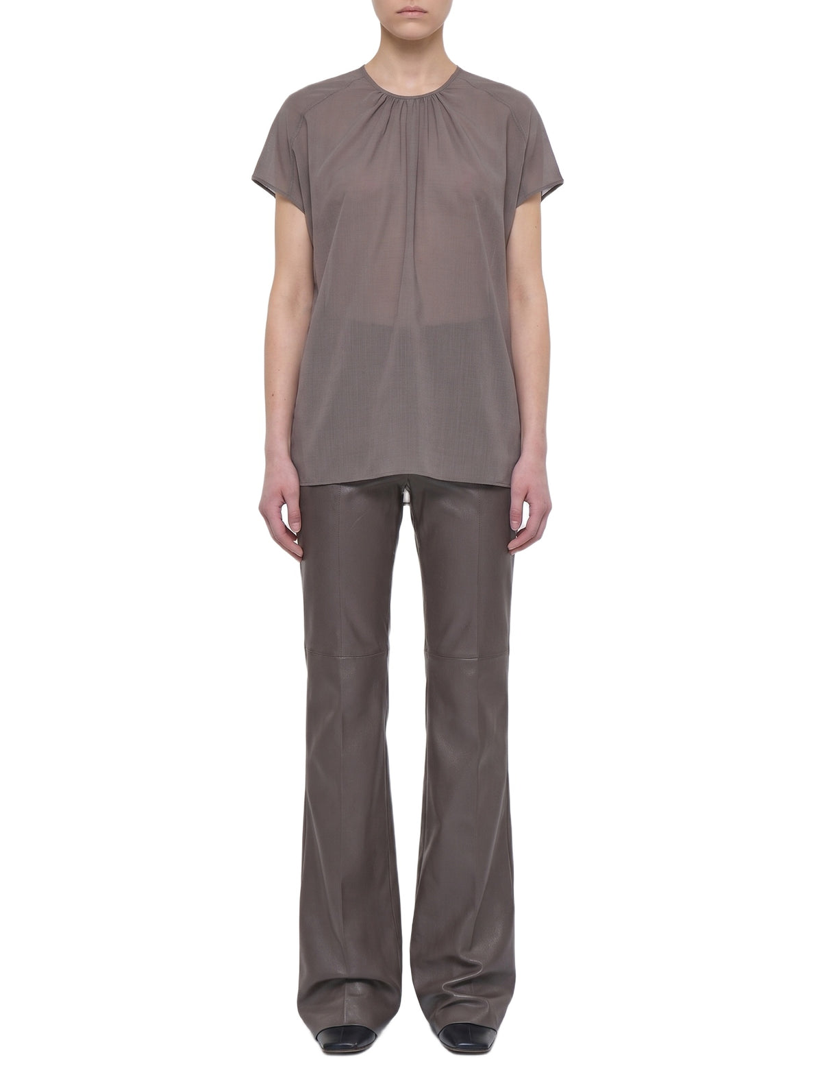 Broca wool blouse - Mushroom
