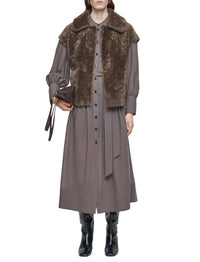 Molin jacket in sheepskin - Mushroom