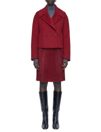 Jupe courte Nicole en cuir - Ruby