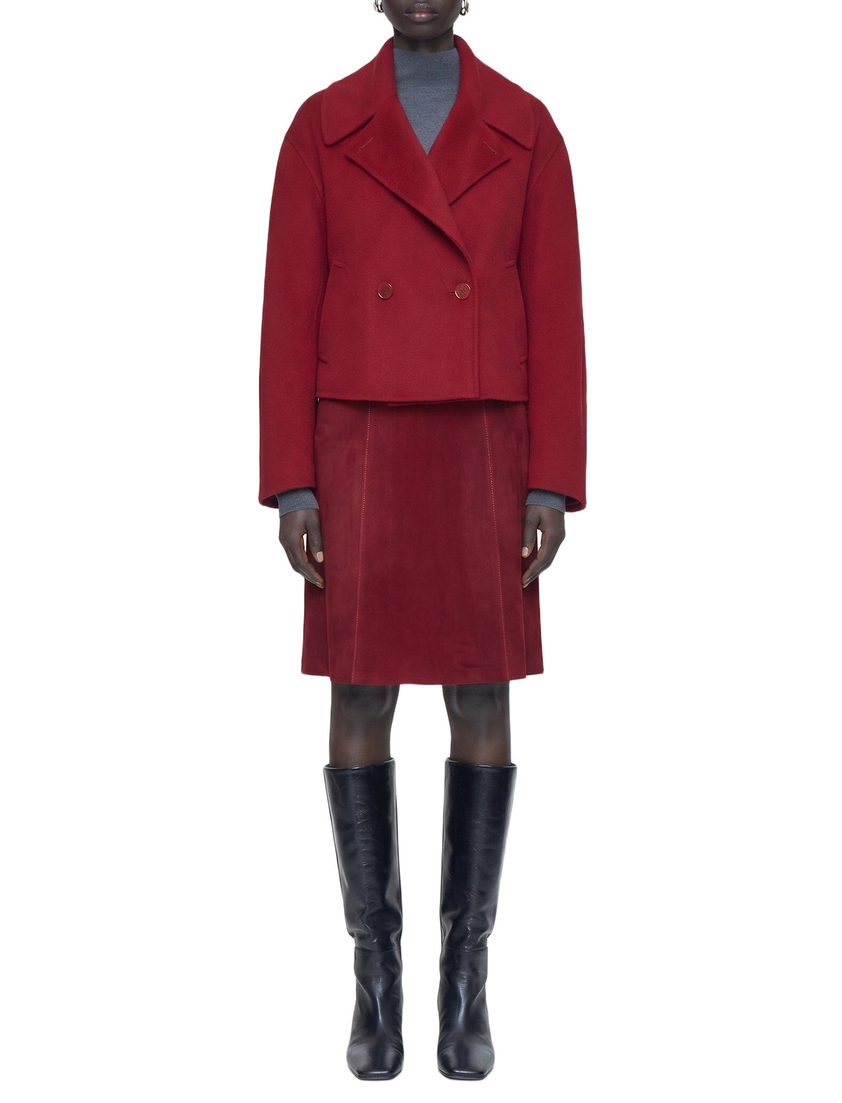 Jupe courte Nicole en cuir - Ruby
