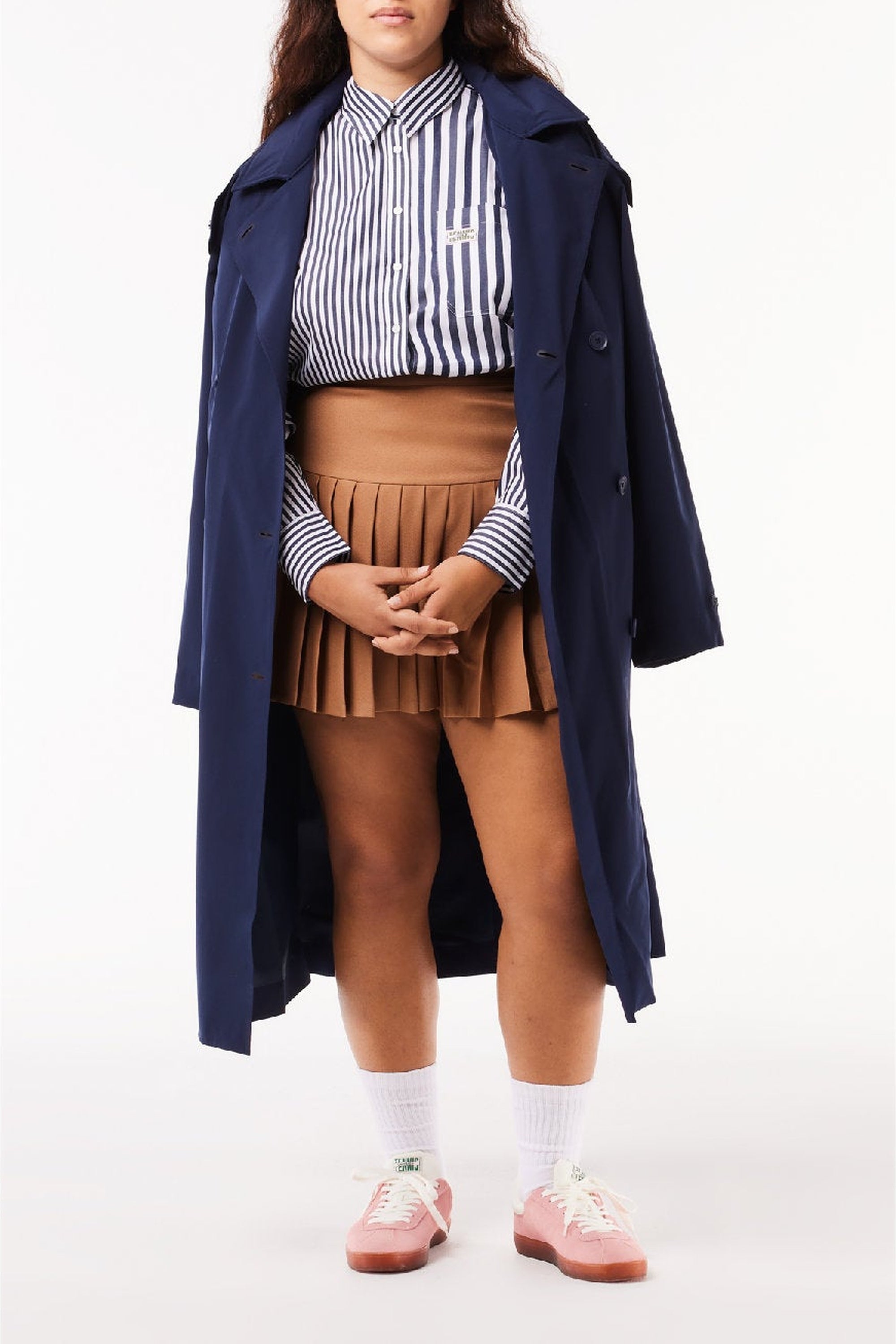 Jupe courte plissée avec boutons à la taille - Cookie