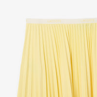 Jupe longue plissée à taille élastiquée - Jaune
