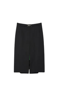 Jupe tailleur en laine mélangée - Noir