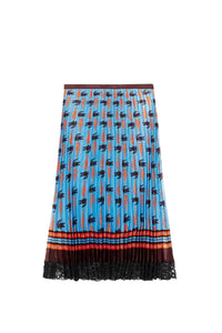 Pleated and satin skirt - Expresso & Bleuté