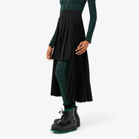 Jupe asymétrique en laine mélangée - Noir