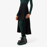 Jupe asymétrique en laine mélangée - Noir