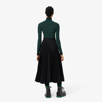 Jupe asymétrique en laine mélangée - Noir