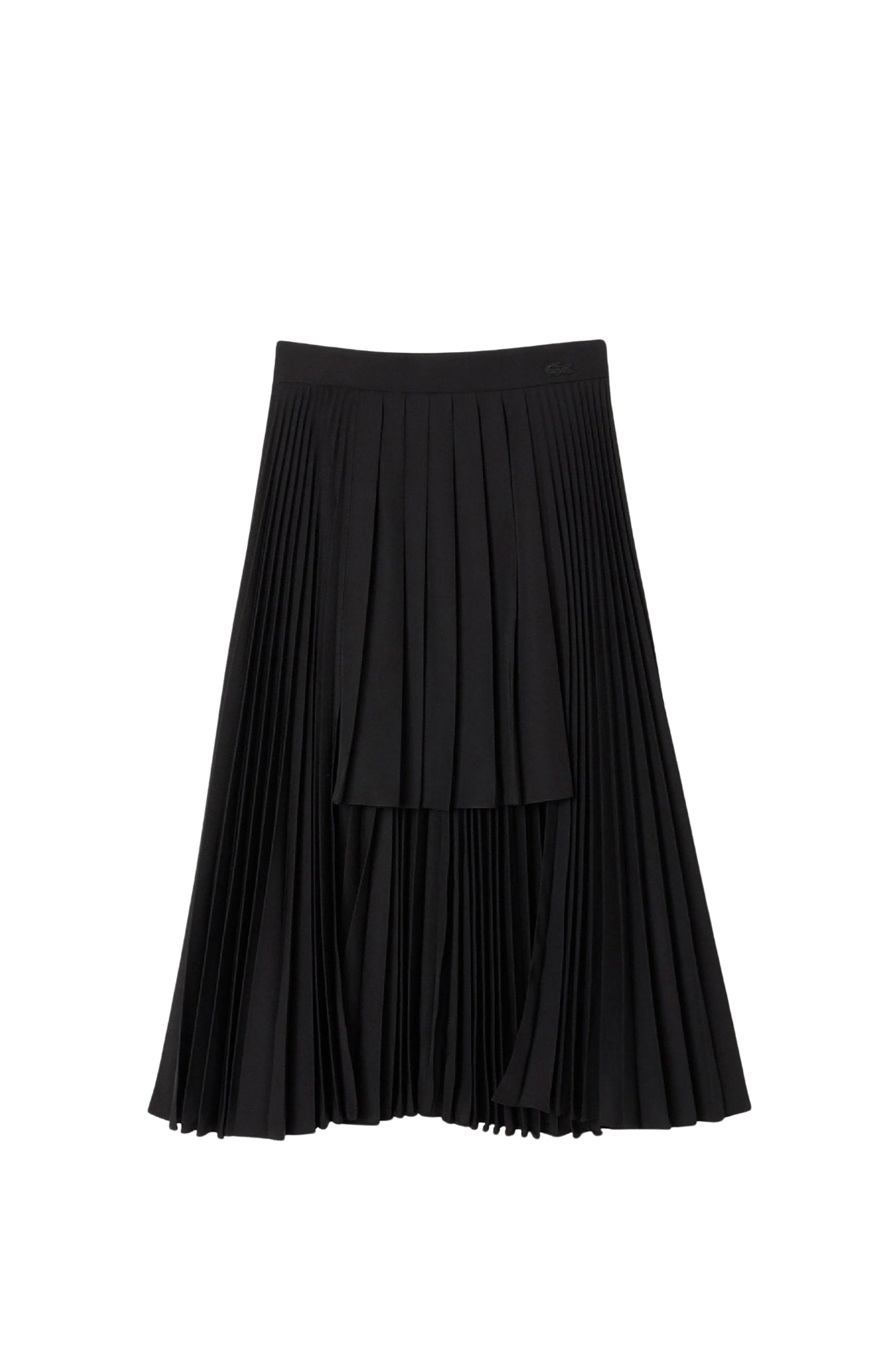 Jupe asymétrique en laine mélangée - Noir