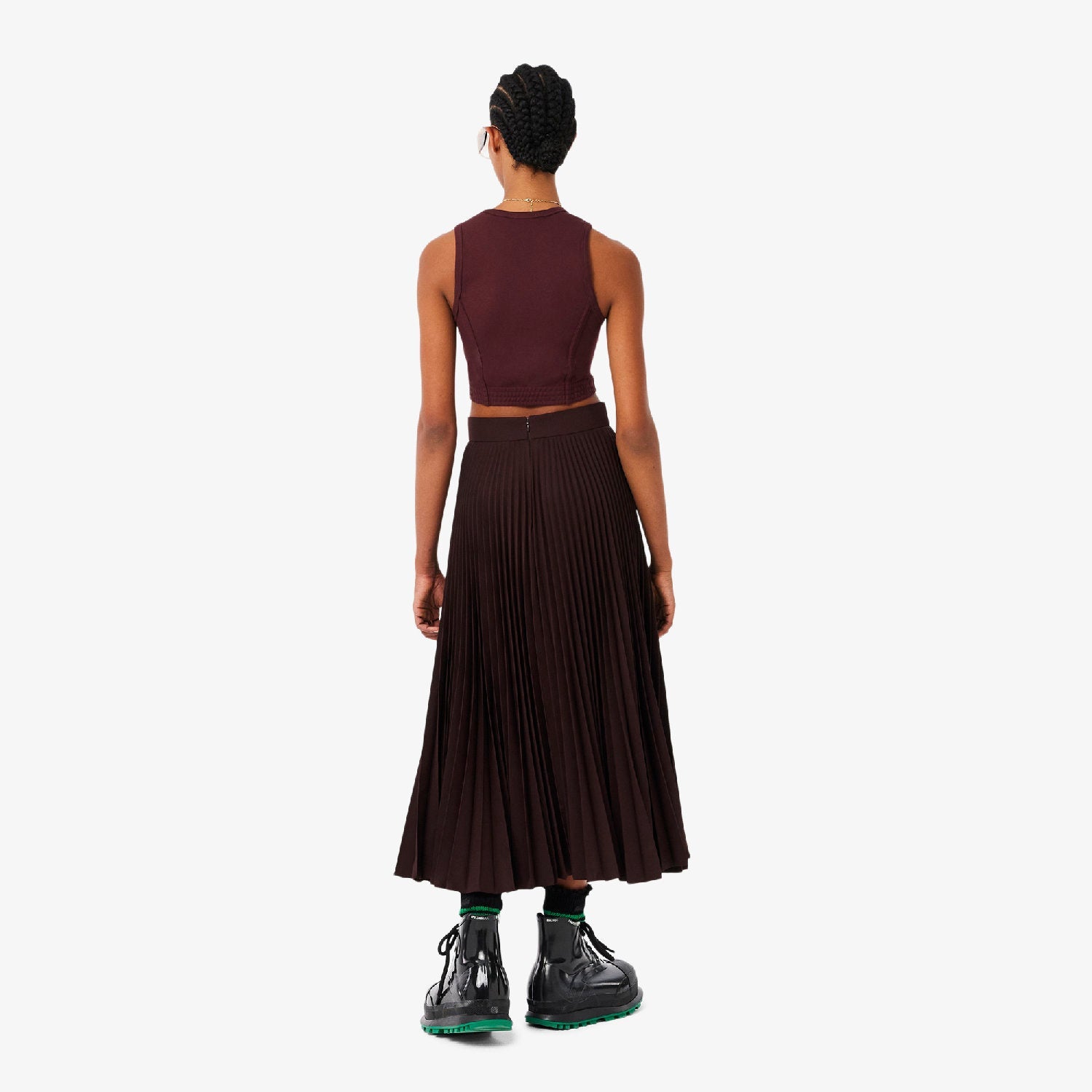 Jupe asymétrique en laine mélangée - Expresso