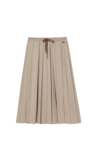 ZDOUBLON_Long Pleated Skirt - Heather Alabaster