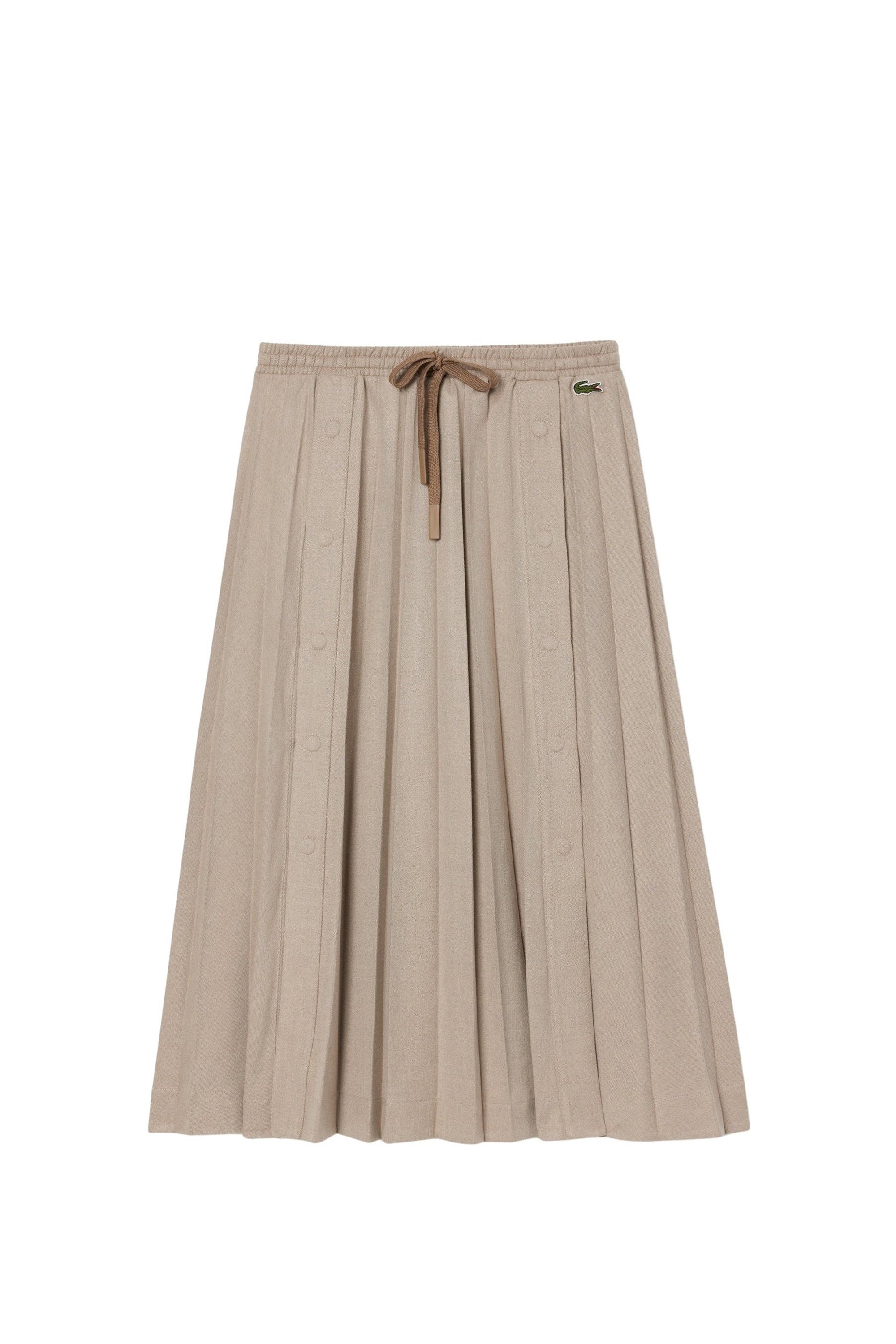 ZDOUBLON_Long Pleated Skirt - Heather Alabaster