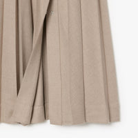 ZDOUBLON_Long Pleated Skirt - Heather Alabaster