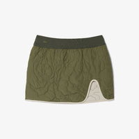Quilted and embroidered reversible skirt - Laponie & Kaki