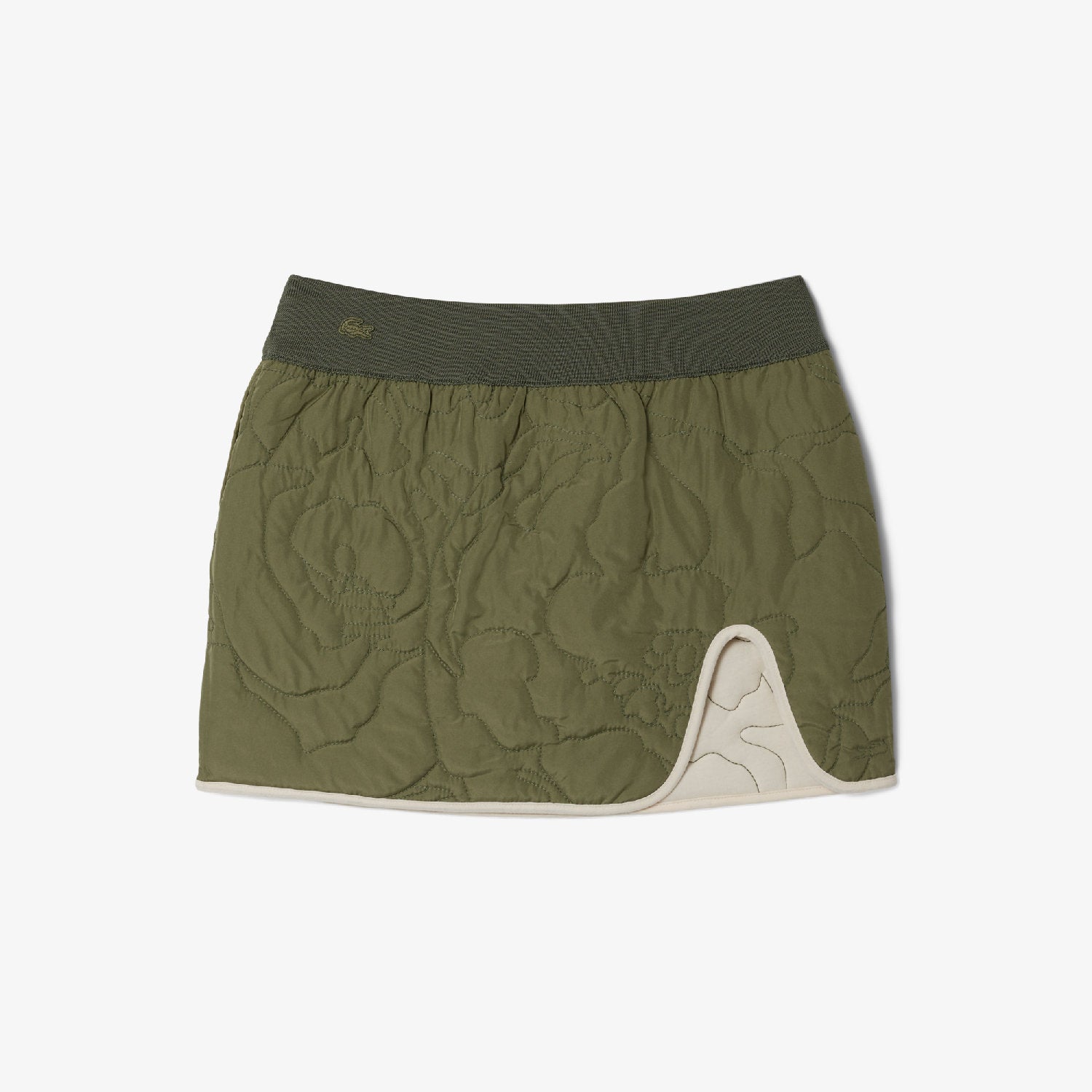 Quilted and embroidered reversible skirt - Laponie & Kaki
