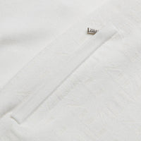 Sweat à capuche rayé en soie mélangée - Blanc