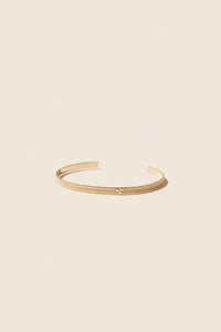 Jil N°1 Necklace in yellow gold set with a diamond - Diamond