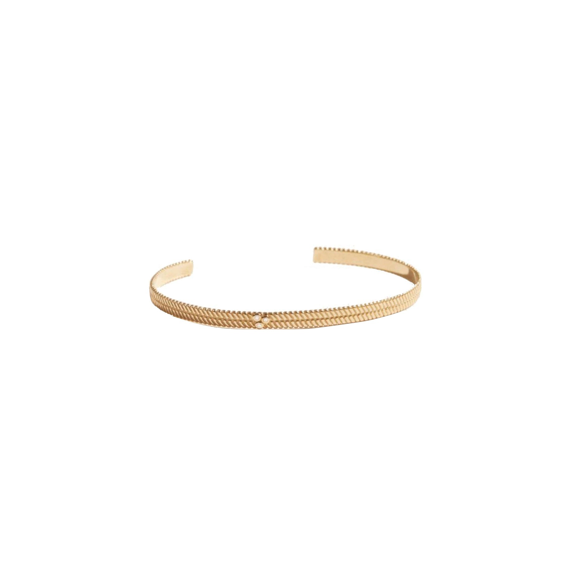 Jil N°1 Necklace in yellow gold set with a diamond - Diamond