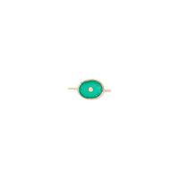Bague Souad en or jaune avec diamant - Émeraude