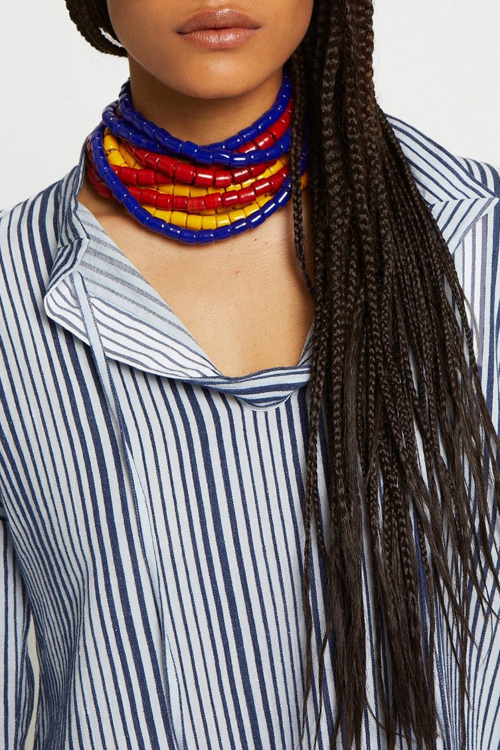 Blouse Jimmy rayée à manches longues - Blue