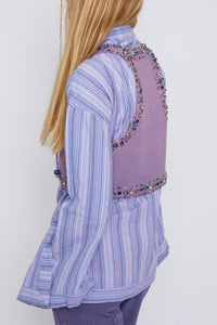 Blouse Jimmy à manches longues - Blue