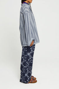 Blouse Jimmy rayée à manches longues - Blue