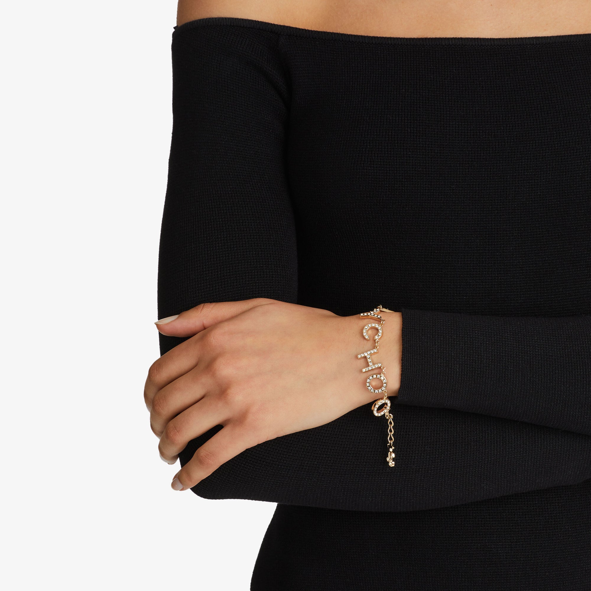 ZNO STOCK 0 / Reco 80 GOLD/CRYSTAL Bracelet JIMMY CHOO BRACELET
