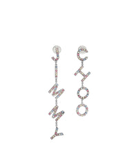 ZNO STOCK 0 DJV 21/21 ST 100% Prix 95 / Reco 80 SILVER/MULTI/CRYSTAL Earrings JIMMY CHOO EARRING