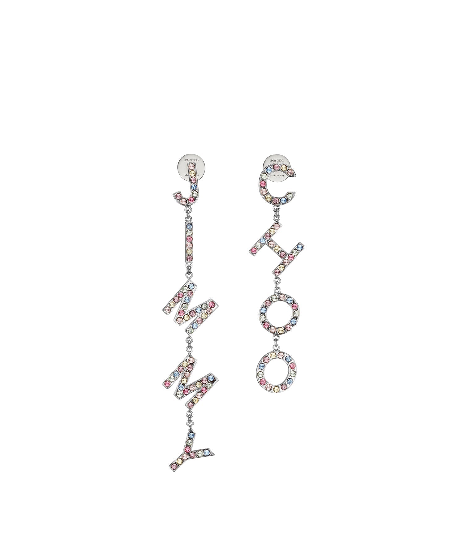 ZNO STOCK 0 DJV 21/21 ST 100% Prix 95 / Reco 80 SILVER/MULTI/CRYSTAL Earrings JIMMY CHOO EARRING