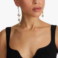 ZNO STOCK 0 / Reco 80 GOLD/CRYSTAL Earrings JIMMY CHOO EARRING
