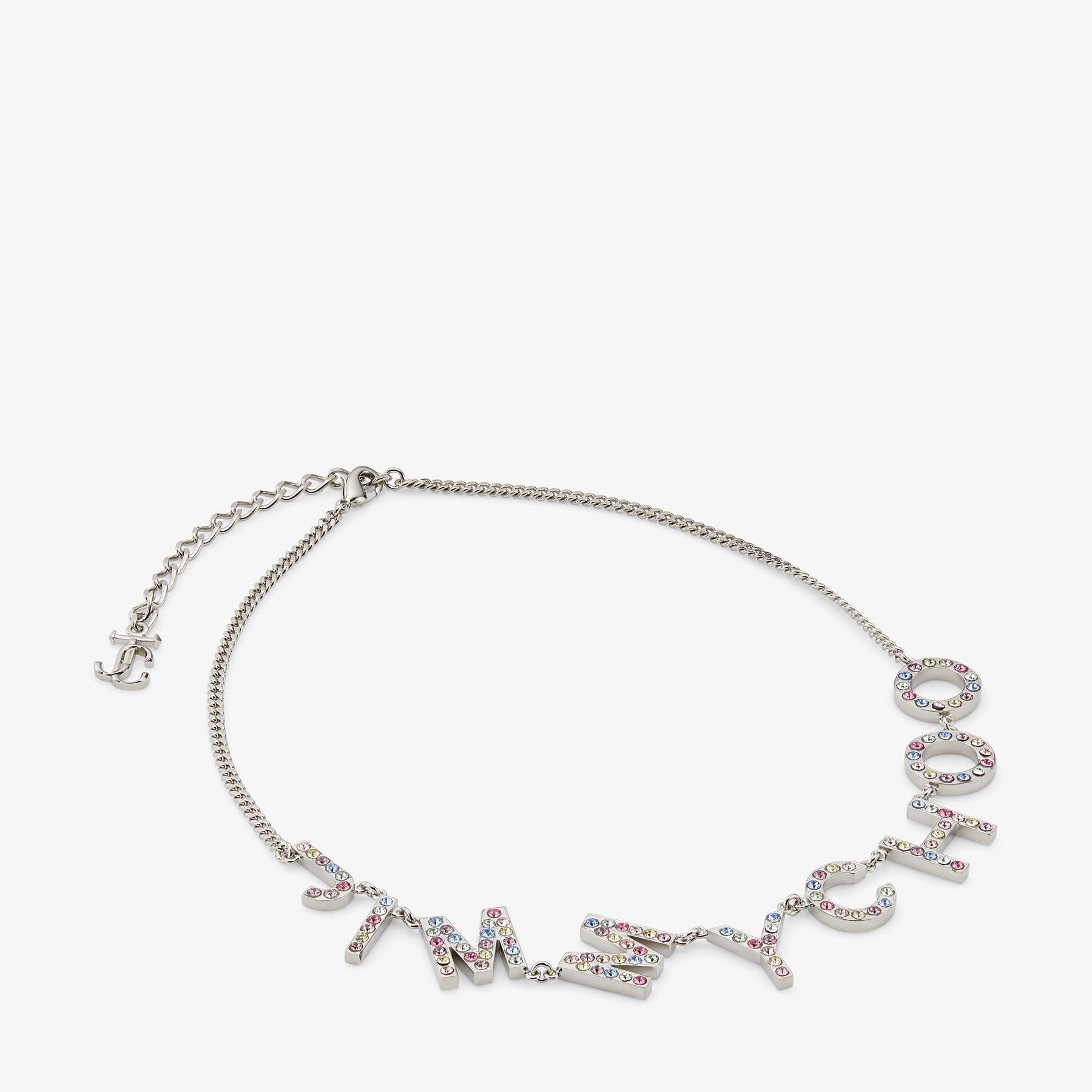 ZNO STOCK 0 / Reco 90 SILVER/MULTI/CRYSTAL Necklace JIMMY CHOO NECKLACE