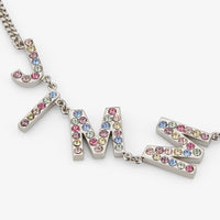 ZNO STOCK 0 / Reco 90 SILVER/MULTI/CRYSTAL Necklace JIMMY CHOO NECKLACE