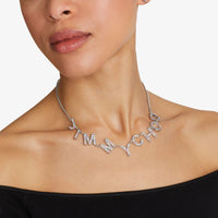 ZNO STOCK 0 / Reco 90 SILVER/MULTI/CRYSTAL Necklace JIMMY CHOO NECKLACE