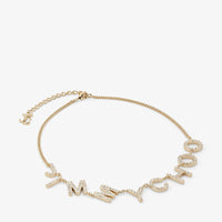 ZNO STOCK 0 / Reco 90 GOLD/CRYSTAL Necklace JIMMY CHOO NECKLACE