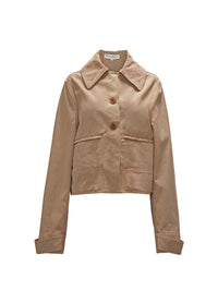 Veste courte à col chemise - Cream