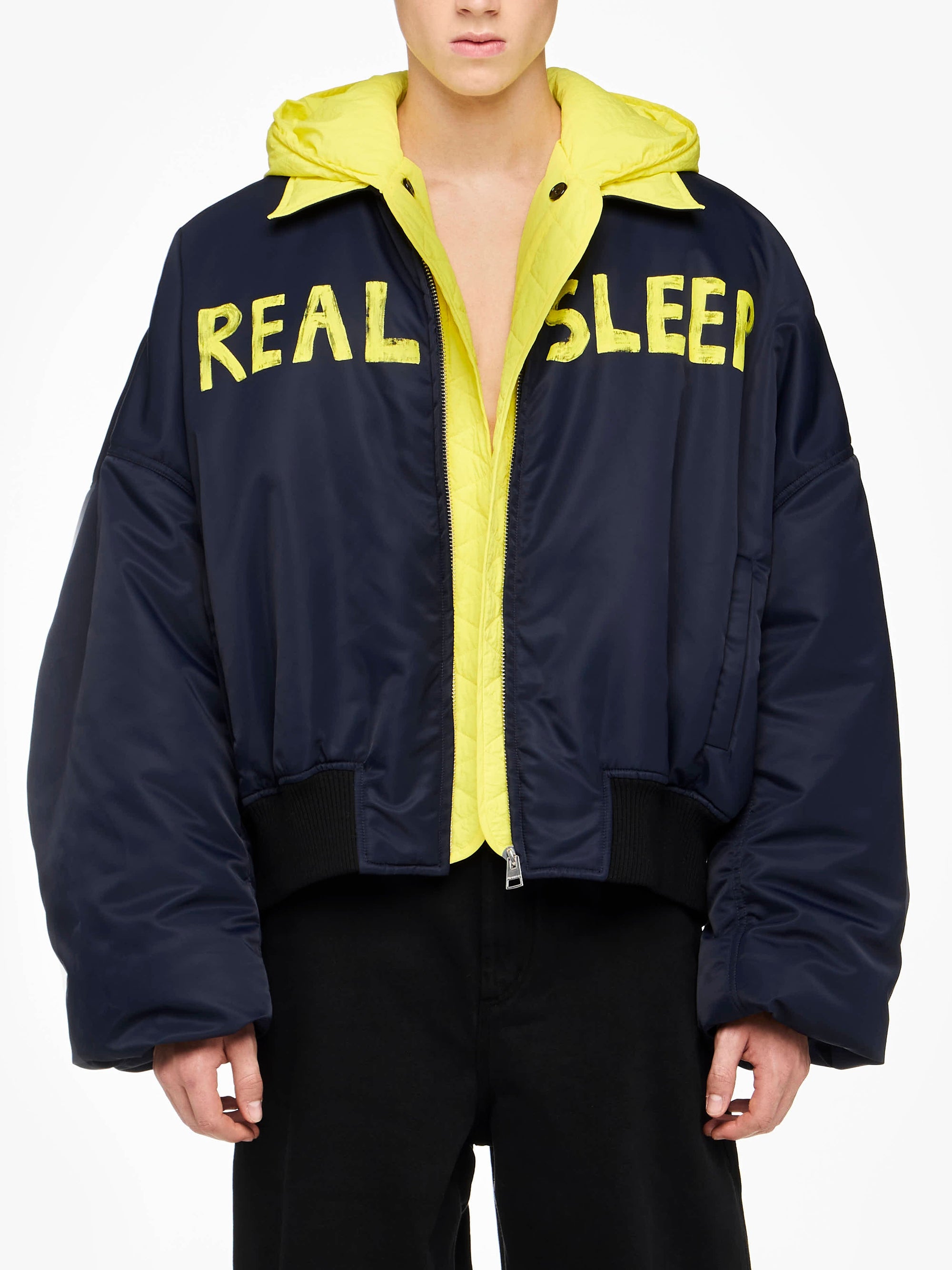 Veste Bomber Real Sleep - Navy/Yellow