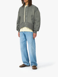 Veste Bomber À Ourlets Courbés Surdimensionnée - Steel