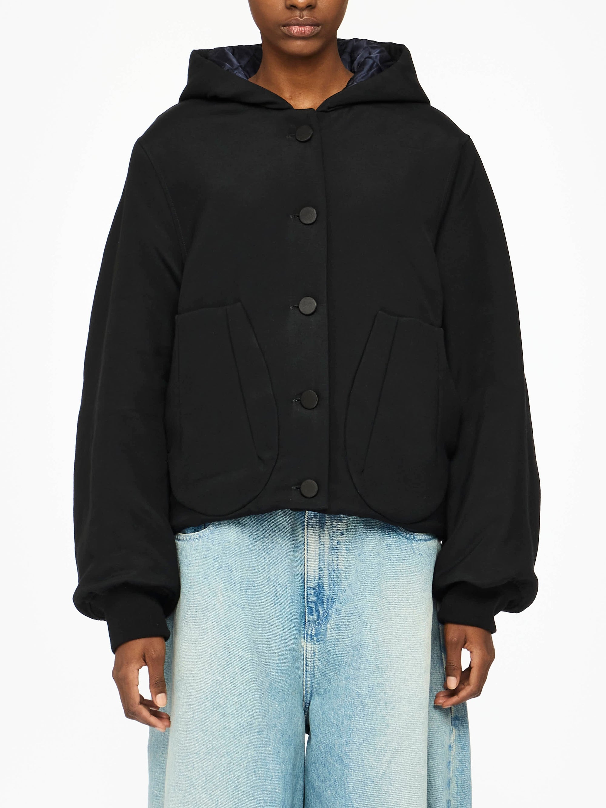 Veste Blouson À Capuche - Black