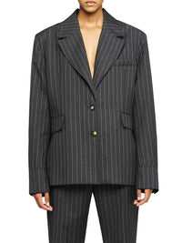 Veste Chemise Ajustée Avec Dos Découpé - Mid Grey Melange