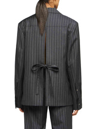 Veste Chemise Ajustée Avec Dos Découpé - Mid Grey Melange