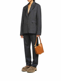Veste ajustée en laine - Mid Grey Melange