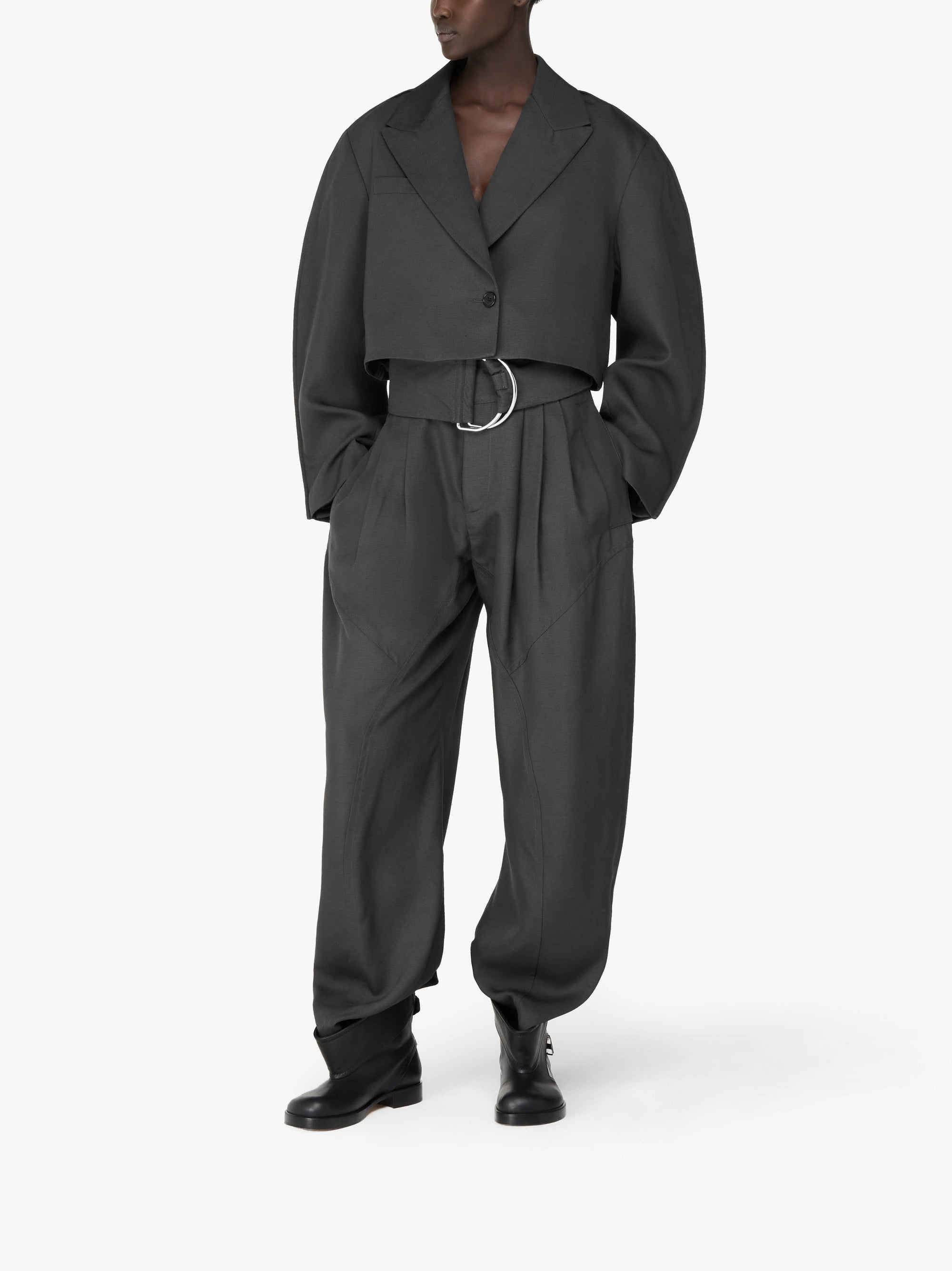 Veste Courte Arrondie - Charcoal