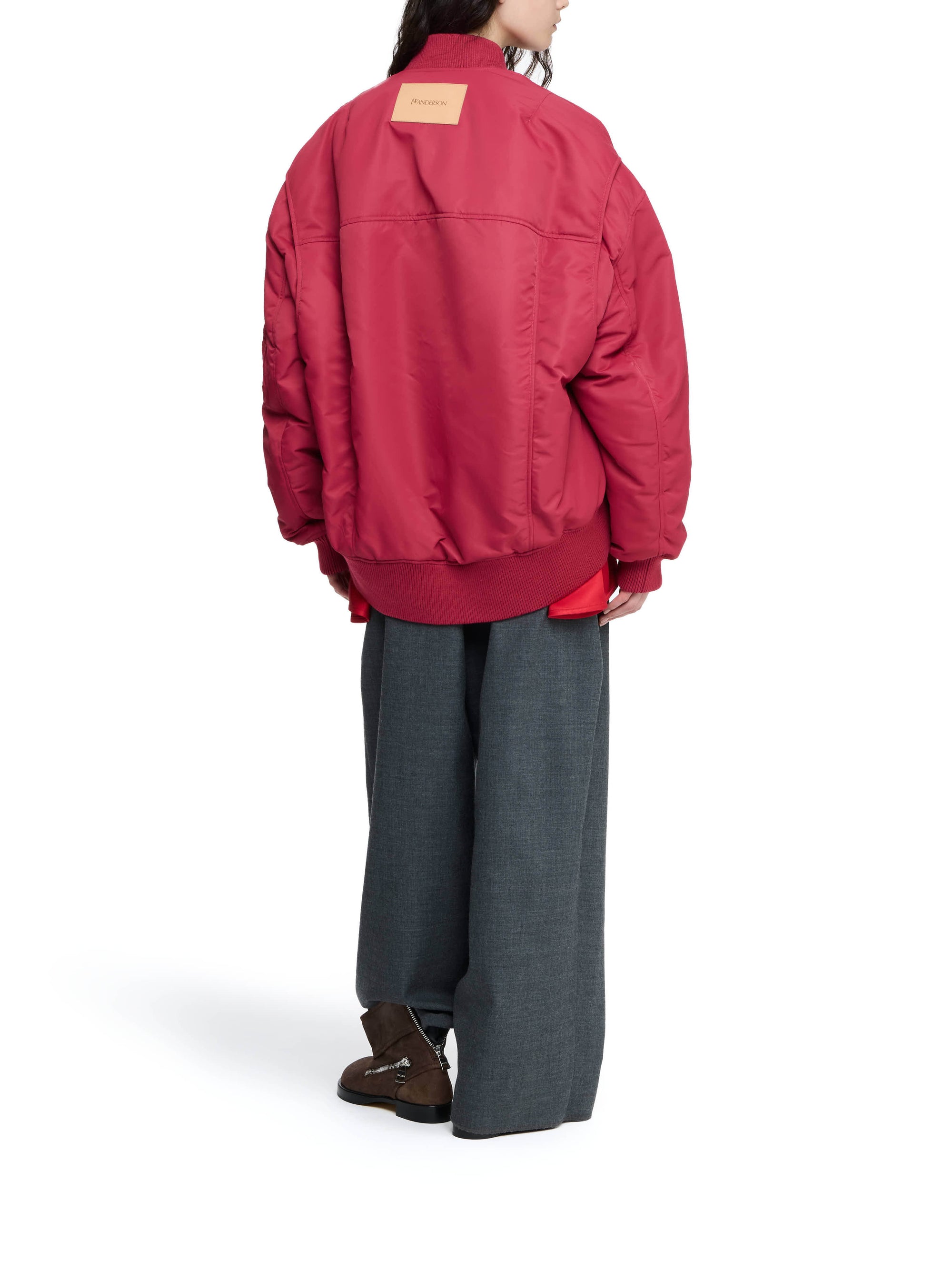 Veste Bomber À Ourlets Courbés Surdimensionnée - Ruby