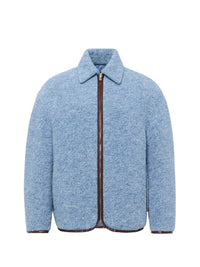Veste ample en laine - Blue Melange
