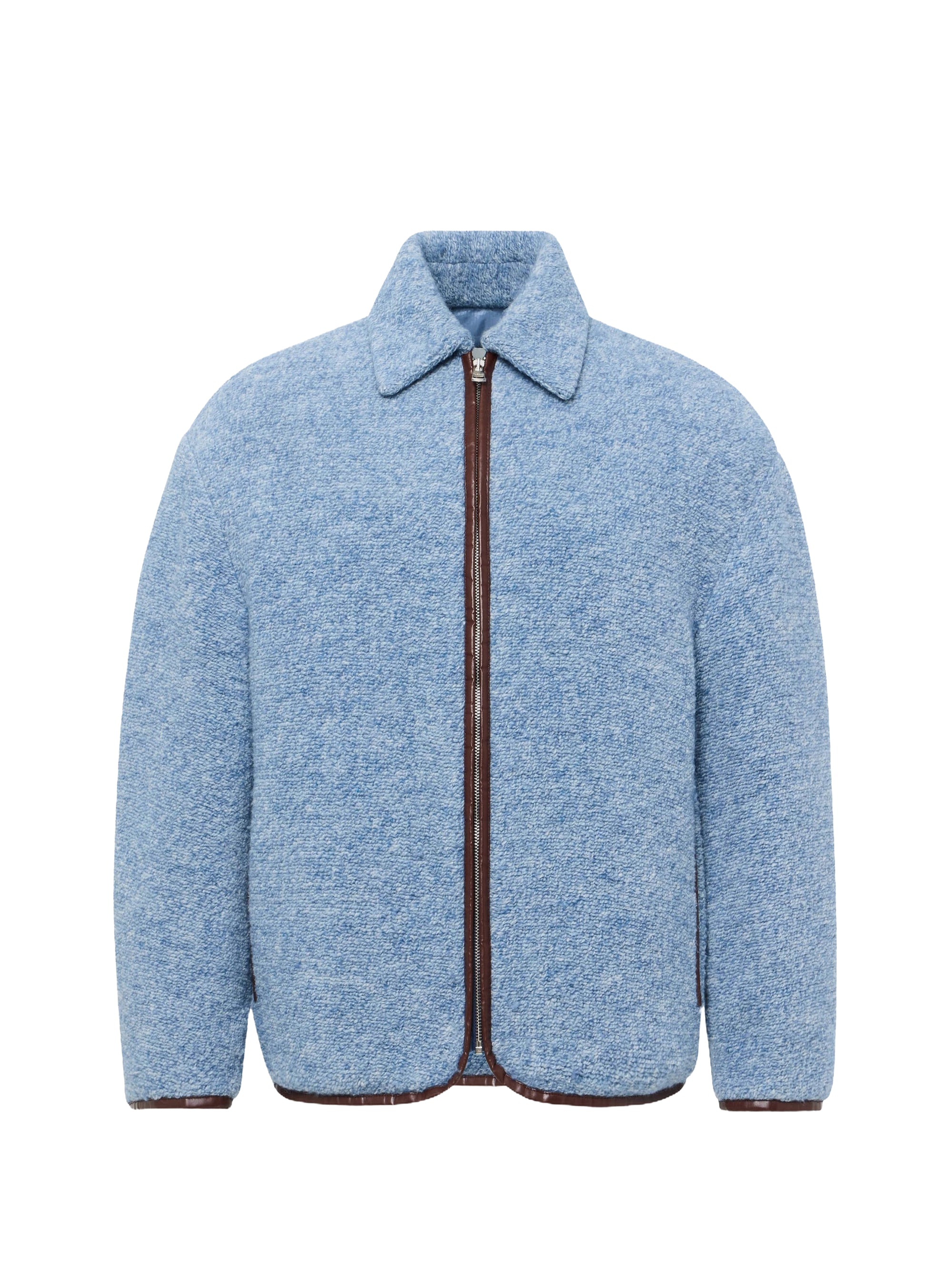 Veste ample en laine - Blue Melange