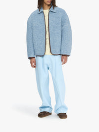 Veste Casual À Bordures Contrastées - Blue Melange