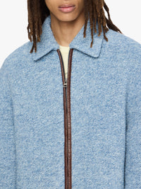 Veste Casual À Bordures Contrastées - Blue Melange