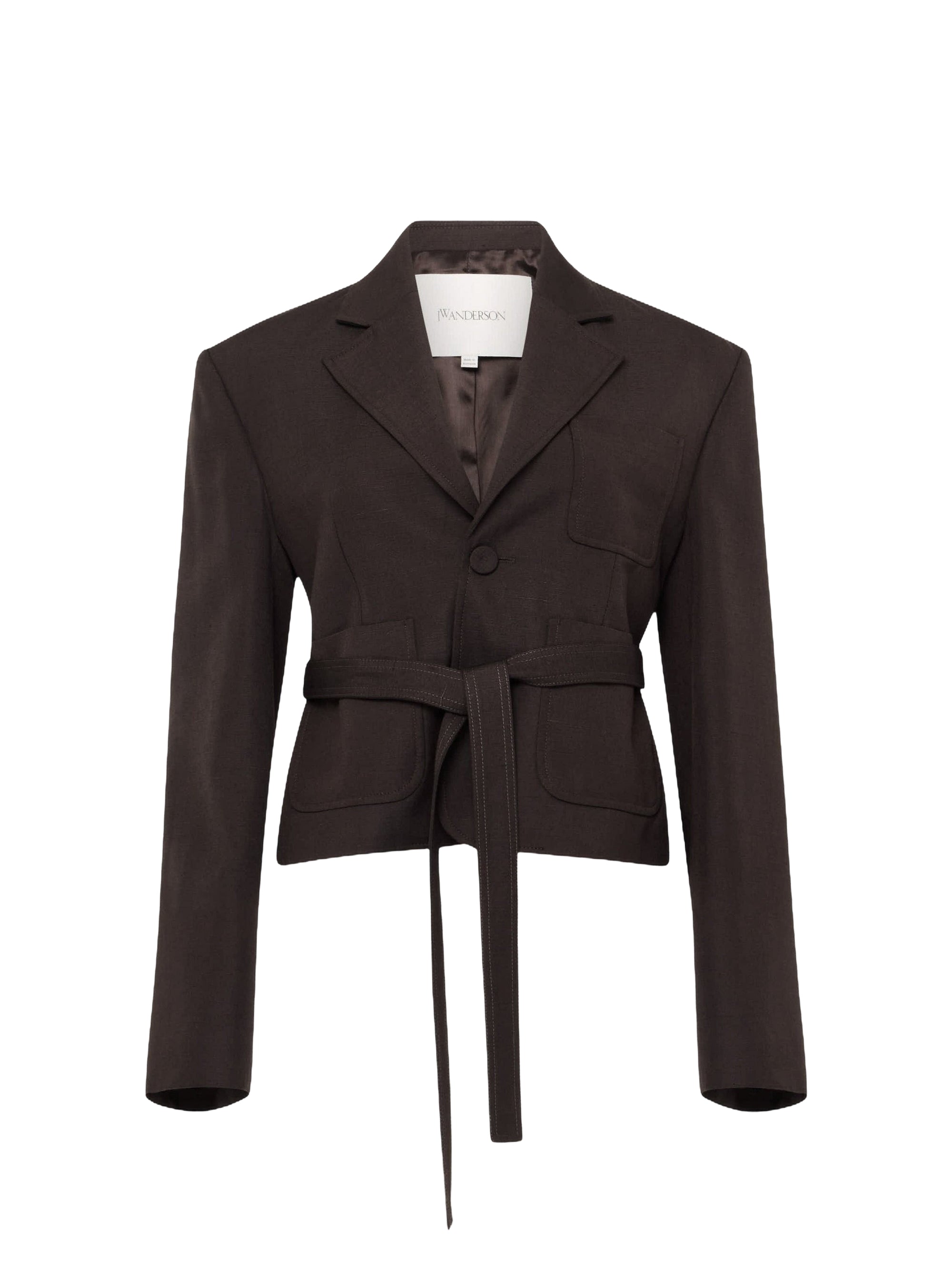 Veste ajustée et ceinturée - Dark Brown