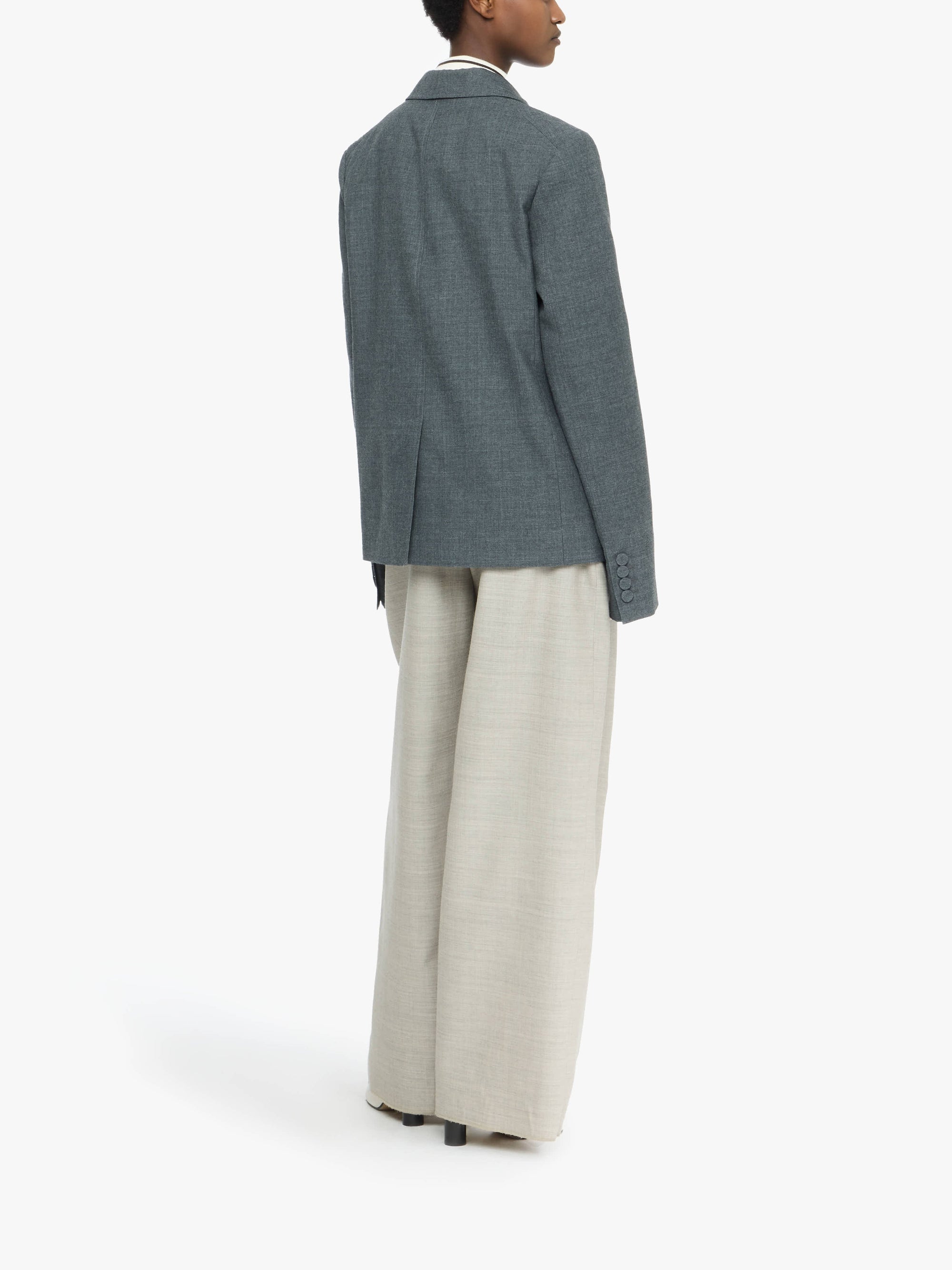 Veste Tailleur À Double Boutonnage - Charcoal Melange