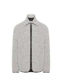 Veste ample en laine - Light Grey Melange