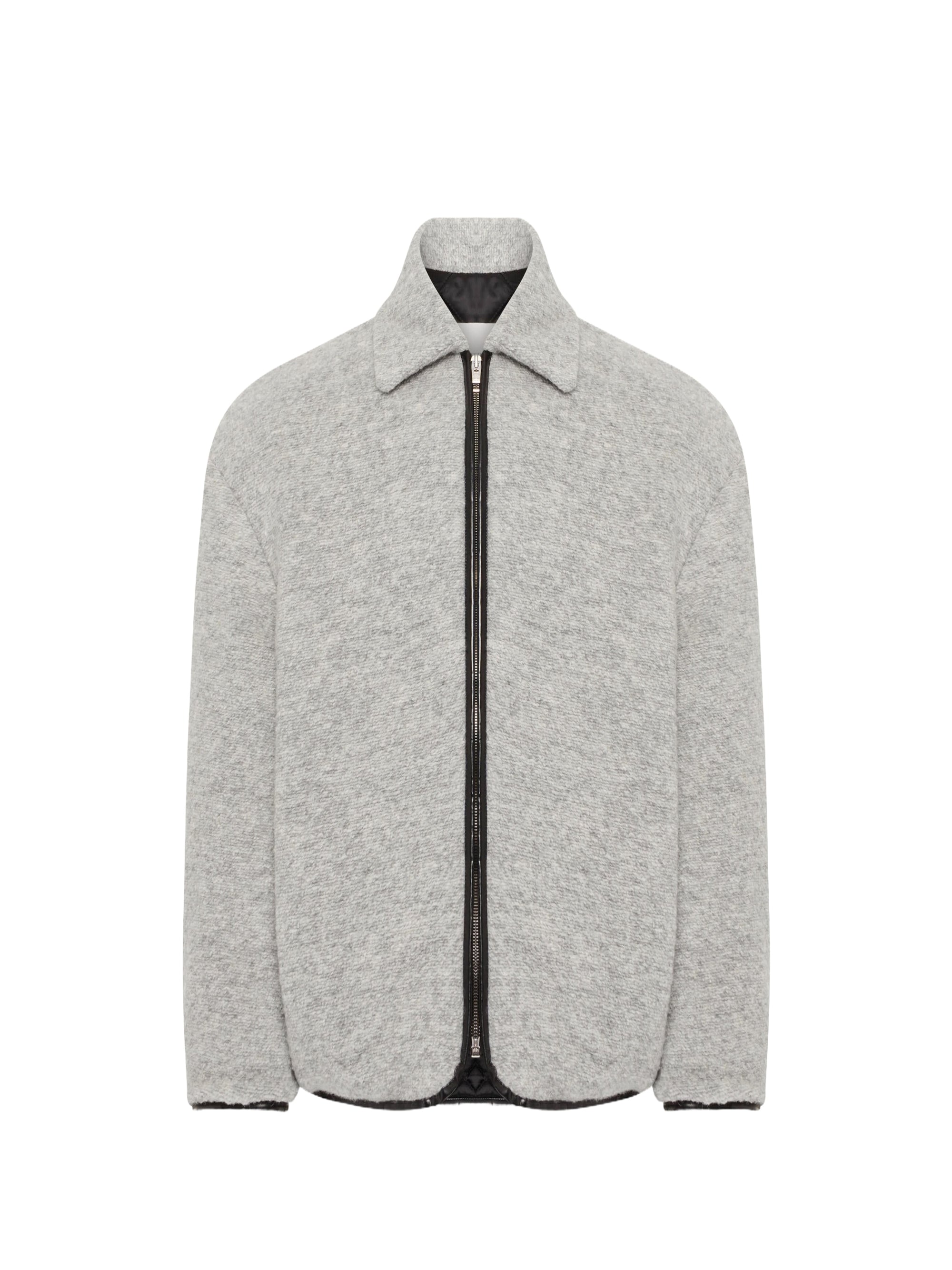 Veste ample en laine - Light Grey Melange